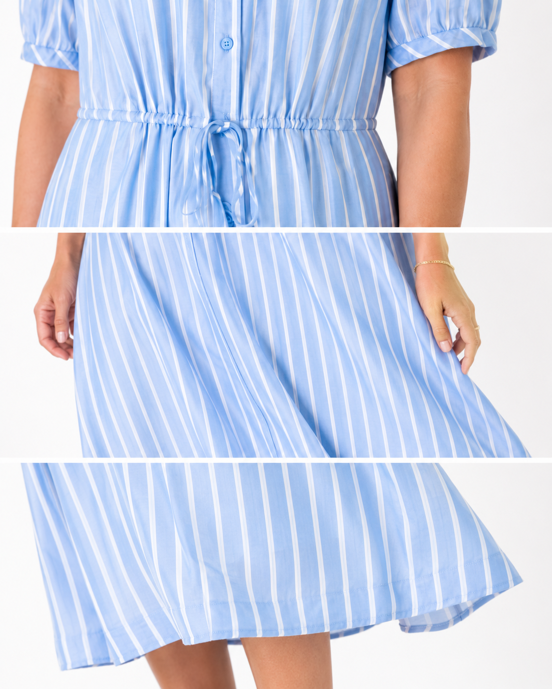 Waist, skirt and hem detail image