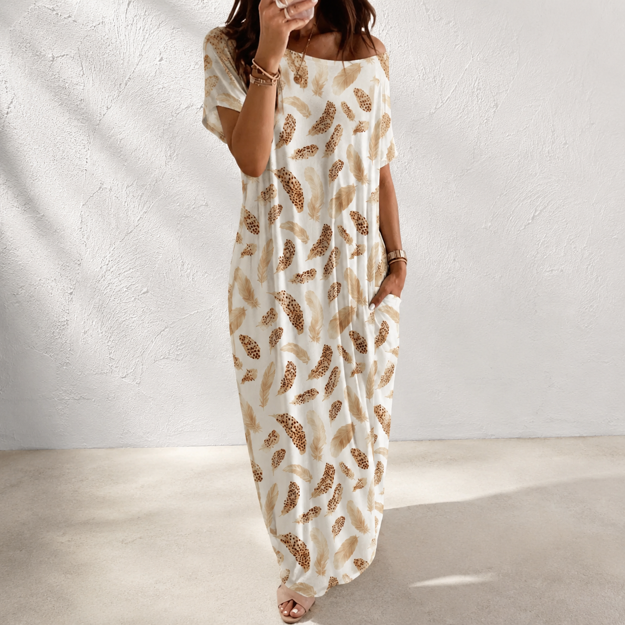 Women’s 100% Cotton Batwing Sleeve Lounge Dress
