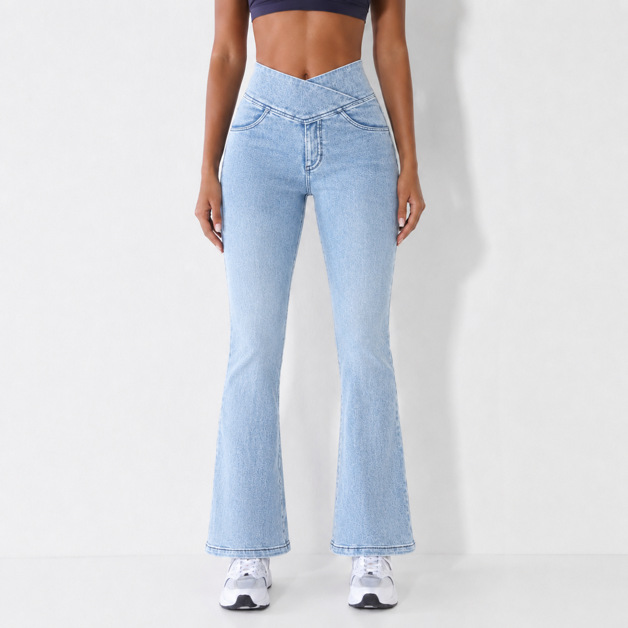 Women's High-Waisted Flared Jeans