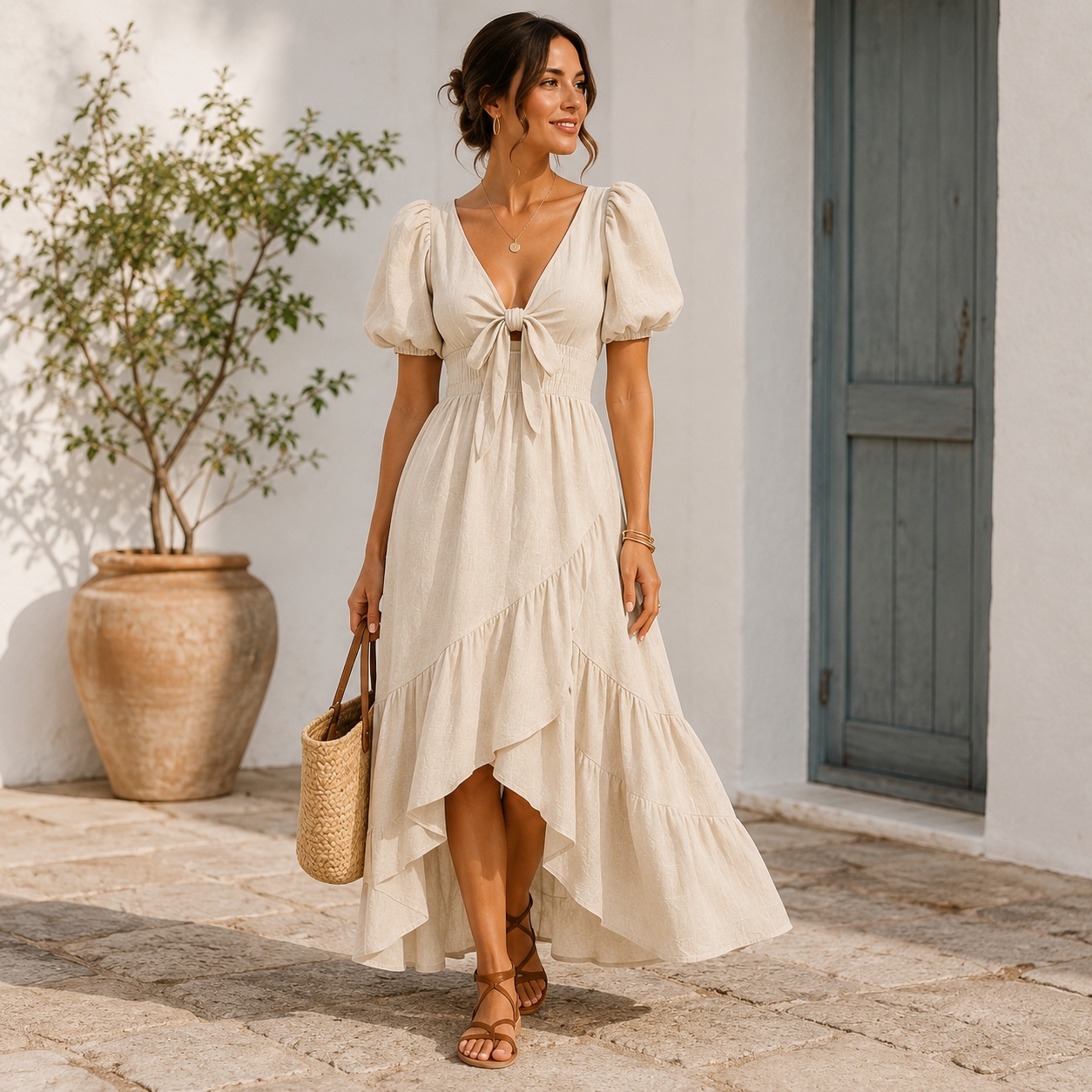 LUMIÈRE COASTAL DRESS—lightweight, flattering, and timeless.