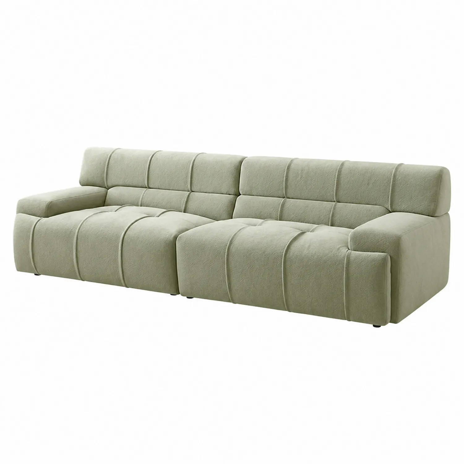 Canapé d'angle en tissu polyester Vert-Lutrivoqorx