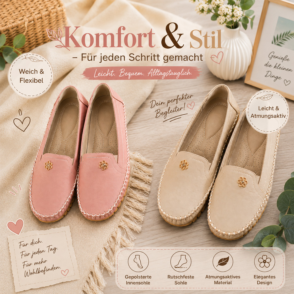 ✨Bestseller 2026🏆 Orthopädische Damen-Lederschuhe – Bequem, Leicht & Rutschfest- 𝐋𝐄𝐓𝐙𝐓𝐄𝐑 𝐓𝐀𝐆: 50% 𝐑𝐀𝐁𝐀𝐓𝐓
