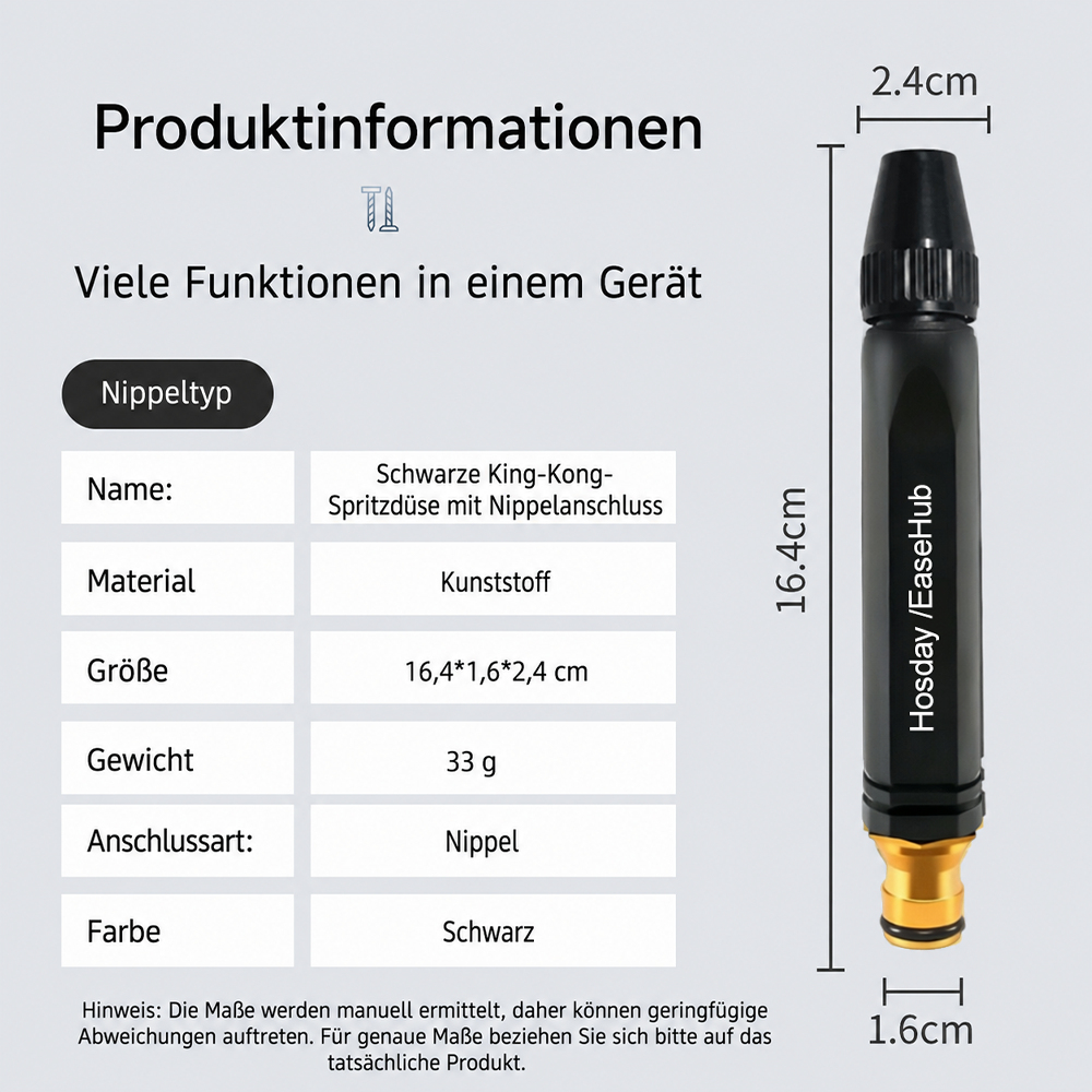 🐎LETZTER TAG 80 % RABATT ✨ Leistungsstarker Hochdruckreiniger für Auto, Zuhause & Garten