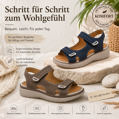 ✨ 𝐋𝐄𝐓𝐙𝐓𝐄𝐑 𝐓𝐀𝐆: 𝟖𝟎 % 𝐑𝐀𝐁𝐀𝐓𝐓🏆 Orthopädische Komfort-Sandalen für Damen – Leicht & Rutschfest