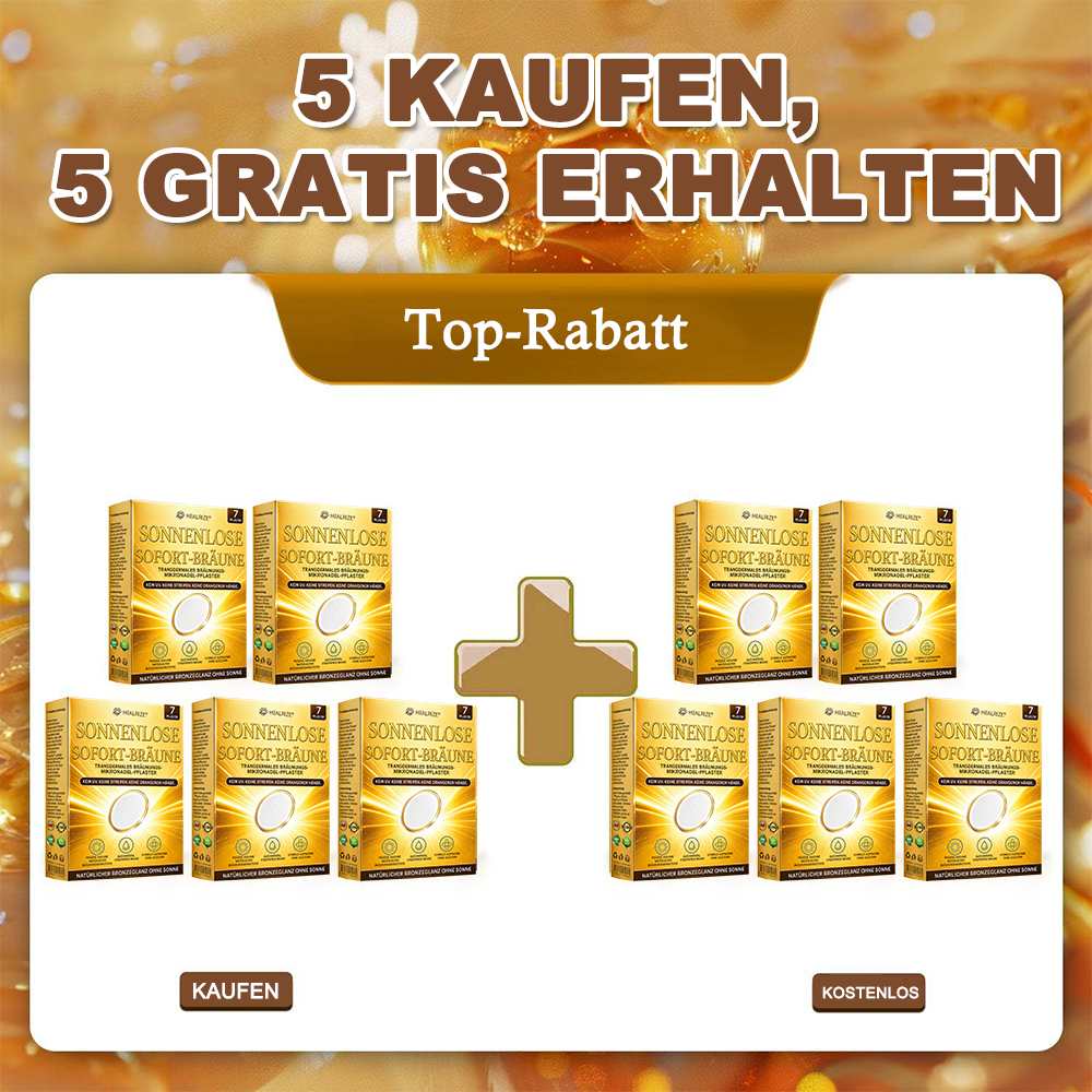 🇩🇪DE-Offizieller-Store | Healrize® Sofort-Bräunungs-Mikronadelpflaster ohne Sonne - Nur 1× täglich anwenden | Sichtbar bronzene Bräune in nur 7 Tagen ✅ Kein UV • Kein Orangestich • Keine Streifen • Kein DHA • Kein Schmutz