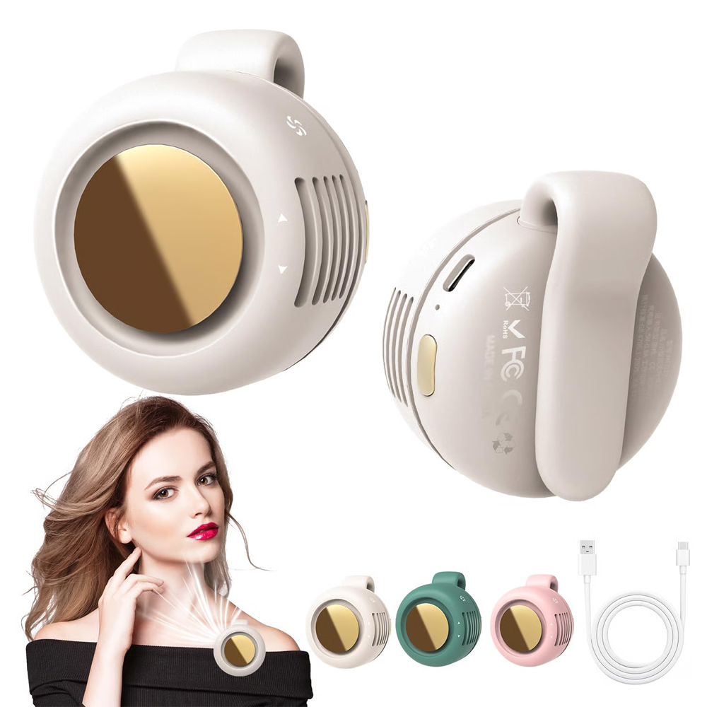 🔥360° Rotatable Portable Mini Clip-on Fan ❄️Tragbarer, leiser, blattloser Mini-Elektroventilator