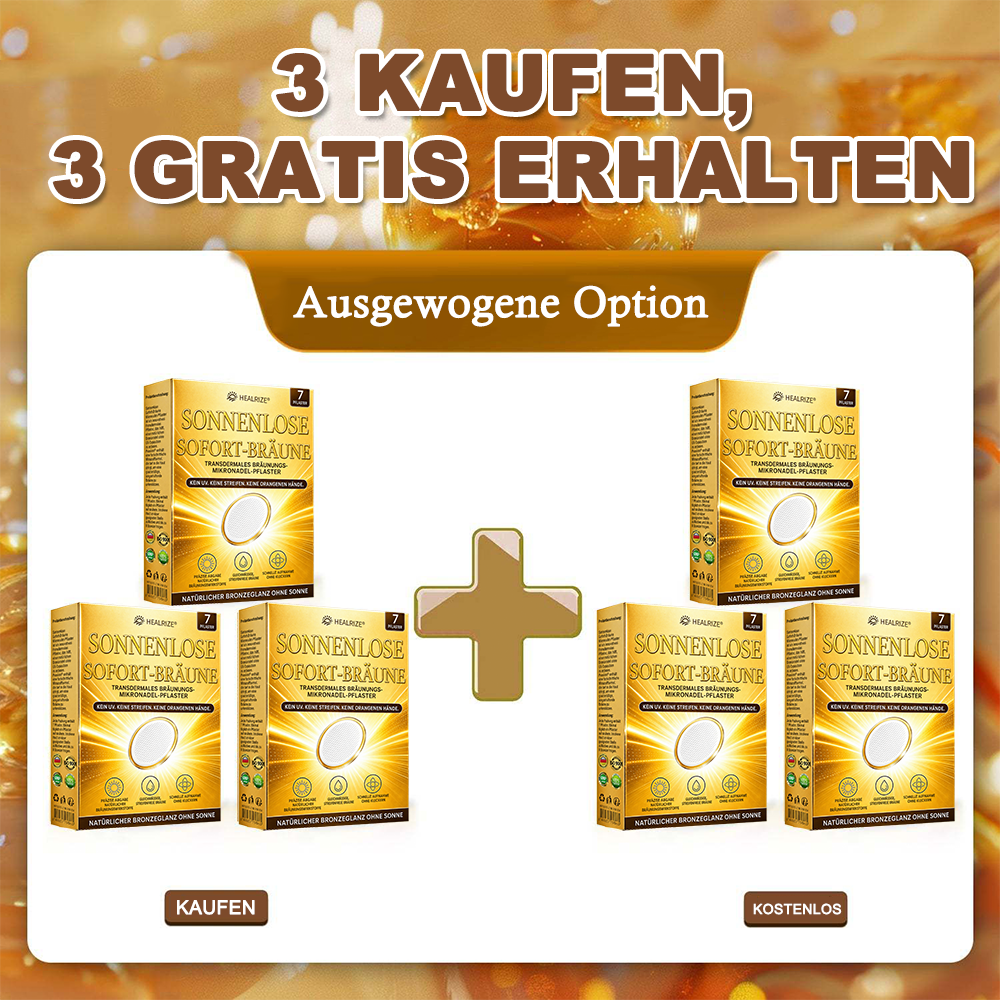🇩🇪DE-Offizieller-Store | Healrize® Sofort-Bräunungs-Mikronadelpflaster ohne Sonne - Nur 1× täglich anwenden | Sichtbar bronzene Bräune in nur 7 Tagen ✅ Kein UV • Kein Orangestich • Keine Streifen • Kein DHA • Kein Schmutz