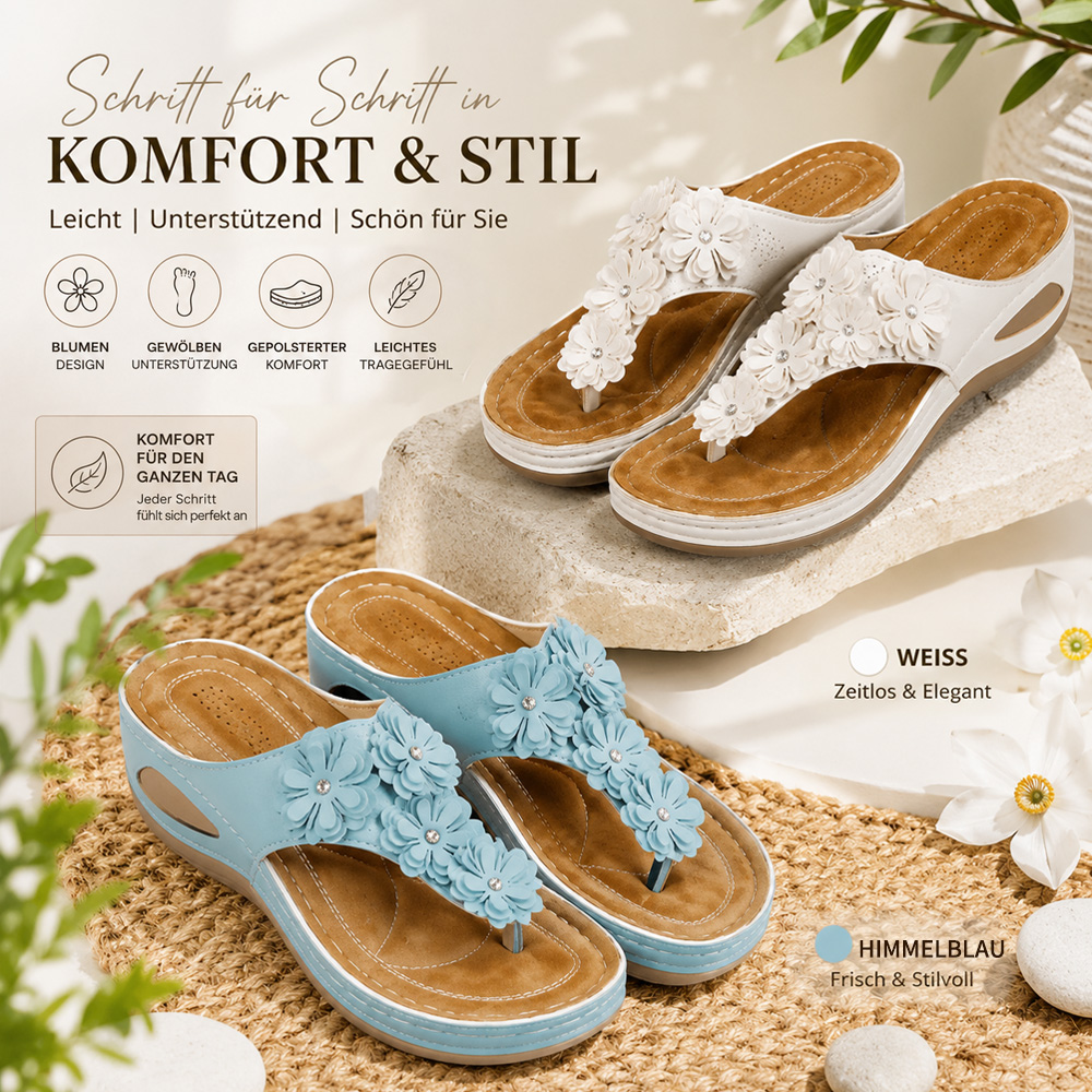 ✨Bestseller 2026 🏆Orthopädische Damen-Pantoletten – Atmungsaktiv, Bequem & Für Jeden Tag - 𝐋𝐄𝐓𝐙𝐓𝐄𝐑 𝐓𝐀𝐆: 𝟖𝟎 % 𝐑𝐀𝐁𝐀𝐓𝐓