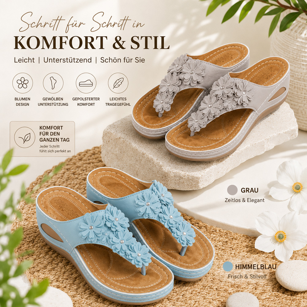 ✨Bestseller 2026 🏆Orthopädische Damen-Pantoletten – Atmungsaktiv, Bequem & Für Jeden Tag - 𝐋𝐄𝐓𝐙𝐓𝐄𝐑 𝐓𝐀𝐆: 𝟖𝟎 % 𝐑𝐀𝐁𝐀𝐓𝐓
