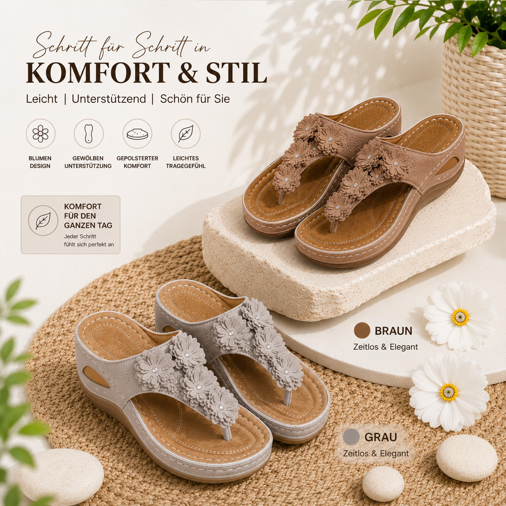 ✨Bestseller 2026 🏆Orthopädische Damen-Pantoletten – Atmungsaktiv, Bequem & Für Jeden Tag - 𝐋𝐄𝐓𝐙𝐓𝐄𝐑 𝐓𝐀𝐆: 𝟖𝟎 % 𝐑𝐀𝐁𝐀𝐓𝐓
