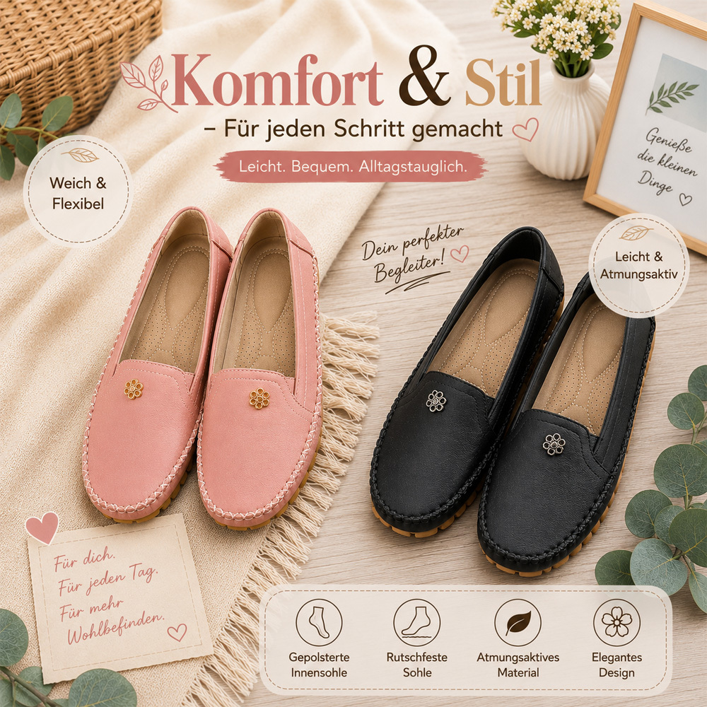 ✨Bestseller 2026🏆 Orthopädische Damen-Lederschuhe – Bequem, Leicht & Rutschfest- 𝐋𝐄𝐓𝐙𝐓𝐄𝐑 𝐓𝐀𝐆: 50% 𝐑𝐀𝐁𝐀𝐓𝐓
