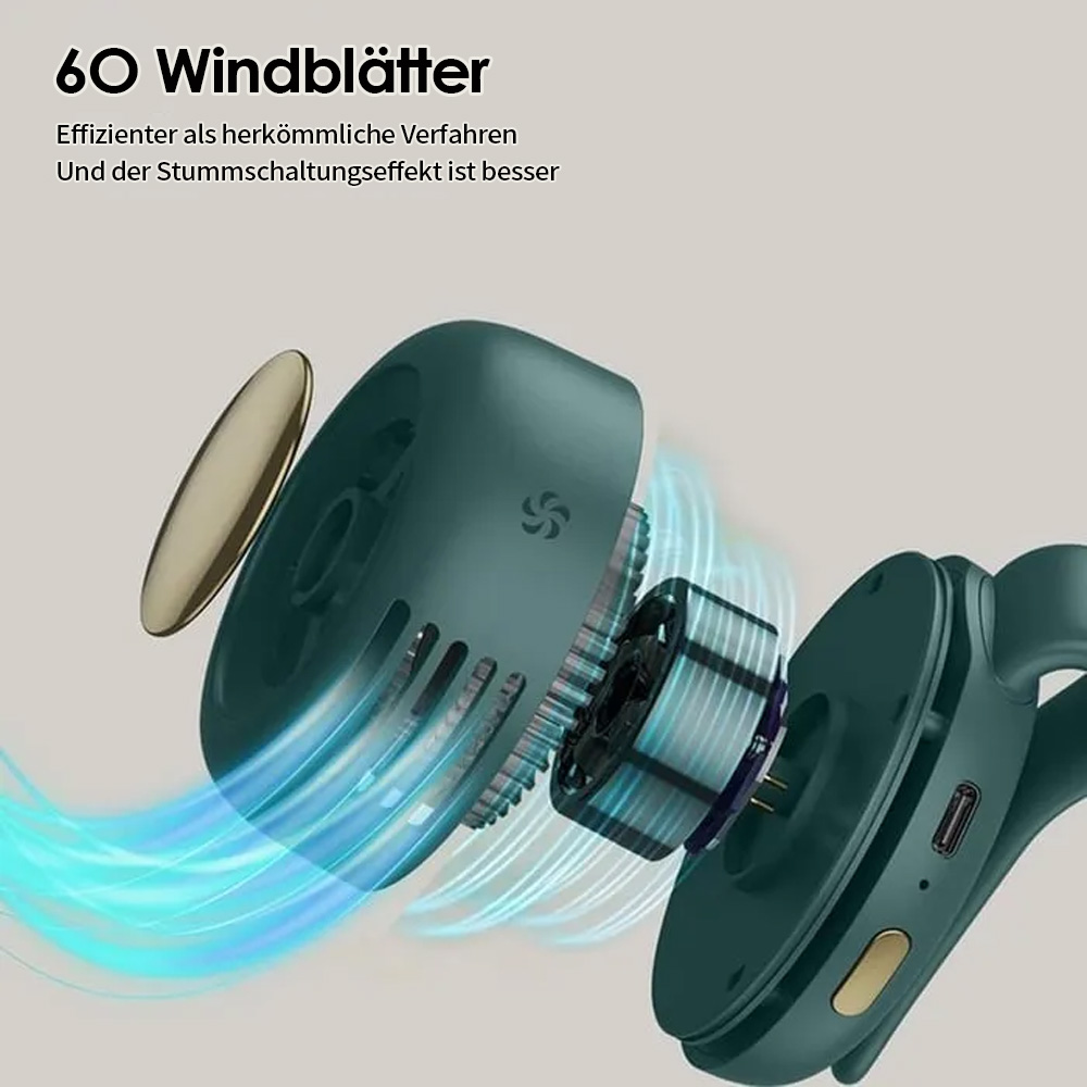 🔥360° Rotatable Portable Mini Clip-on Fan ❄️Tragbarer, leiser, blattloser Mini-Elektroventilator