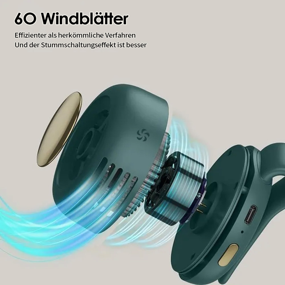 🔥360° Rotatable Portable Mini Clip-on Fan ❄️Tragbarer, leiser, blattloser Mini-Elektroventilator
