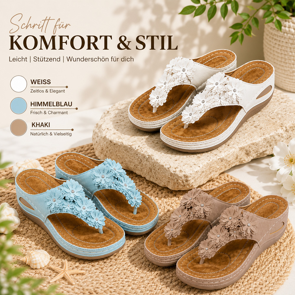 ✨Bestseller 2026 🏆Orthopädische Damen-Pantoletten – Atmungsaktiv, Bequem & Für Jeden Tag - 𝐋𝐄𝐓𝐙𝐓𝐄𝐑 𝐓𝐀𝐆: 𝟖𝟎 % 𝐑𝐀𝐁𝐀𝐓𝐓