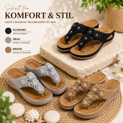 ✨Bestseller 2026 🏆Orthopädische Damen-Pantoletten – Atmungsaktiv, Bequem & Für Jeden Tag - 𝐋𝐄𝐓𝐙𝐓𝐄𝐑 𝐓𝐀𝐆: 𝟖𝟎 % 𝐑𝐀𝐁𝐀𝐓𝐓