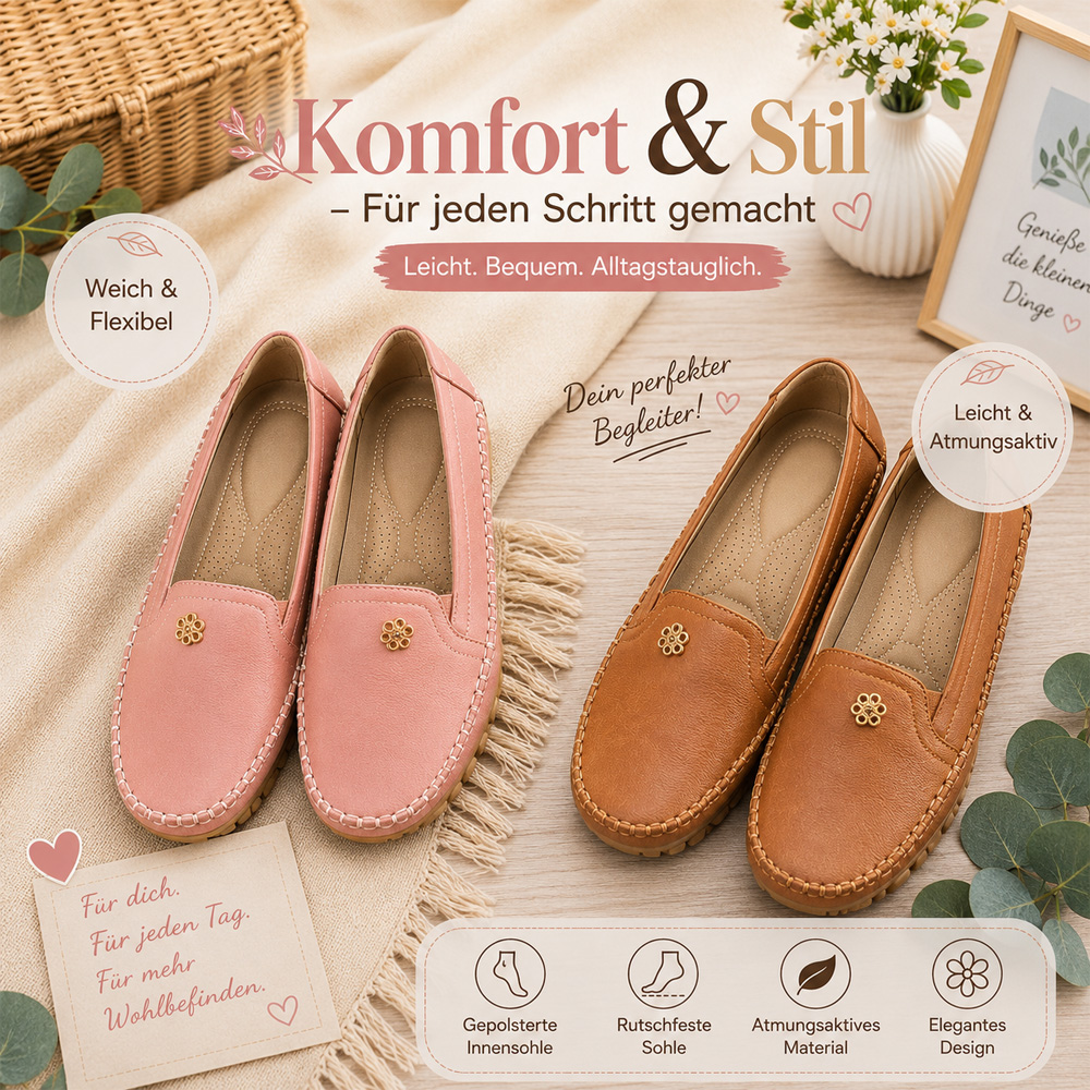 ✨Bestseller 2026🏆 Orthopädische Damen-Lederschuhe – Bequem, Leicht & Rutschfest- 𝐋𝐄𝐓𝐙𝐓𝐄𝐑 𝐓𝐀𝐆: 50% 𝐑𝐀𝐁𝐀𝐓𝐓