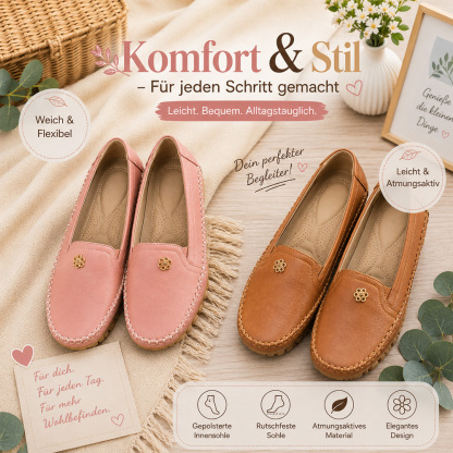 ✨Bestseller 2026🏆 Orthopädische Damen-Lederschuhe – Bequem, Leicht & Rutschfest- 𝐋𝐄𝐓𝐙𝐓𝐄𝐑 𝐓𝐀𝐆: 50% 𝐑𝐀𝐁𝐀𝐓𝐓
