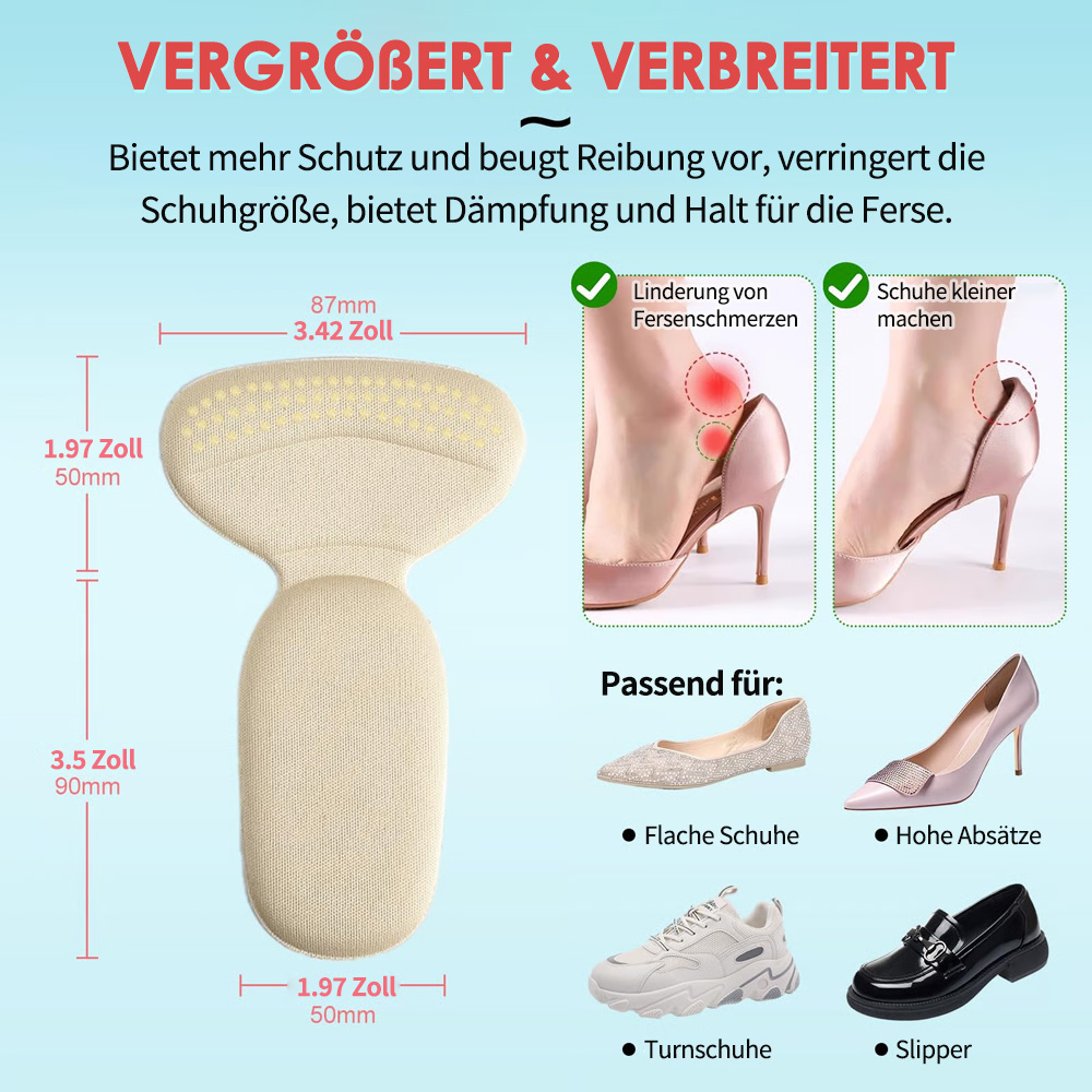 Rutschfeste Fersenpolster – Weiche Fersenschoner für Damen & Herren