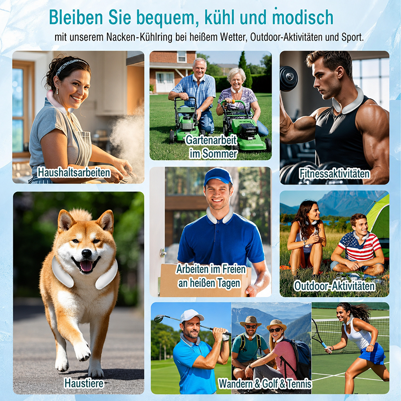 🇩🇪2026 Neuer wiederverwendbarer Kühl-Nackentube mit PCM-Kühlgel – tragbarer Ice-Cooler für sofortige Erfrischung im Sommer & Outdoor