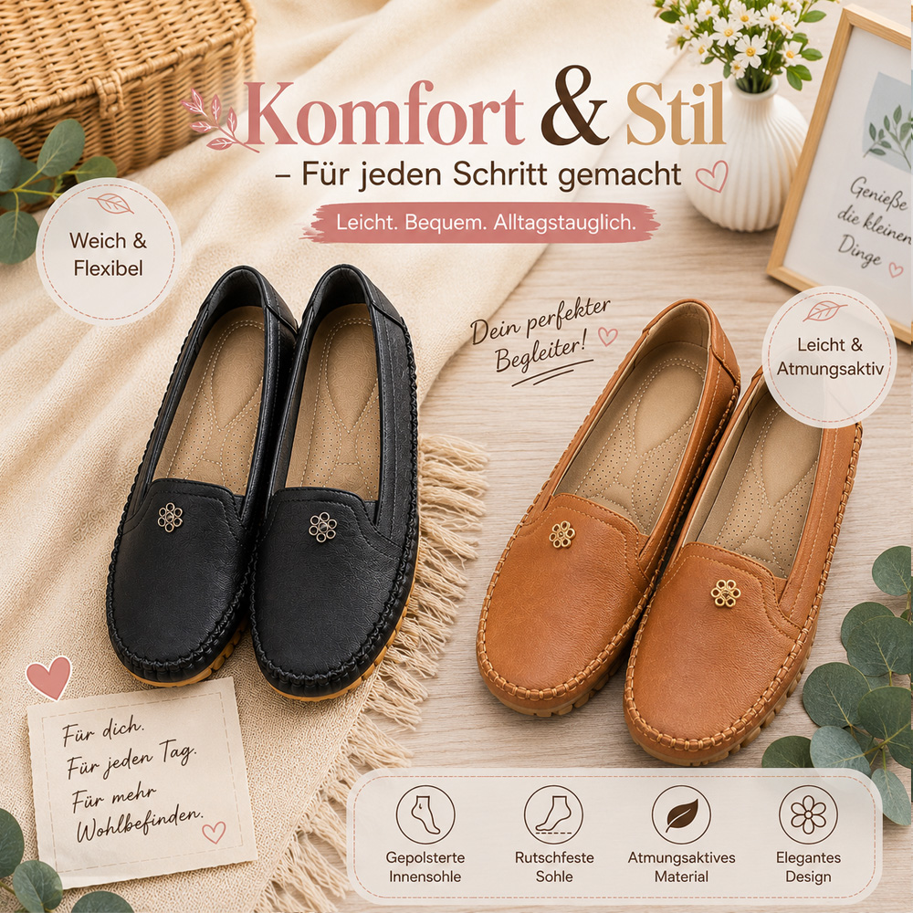 ✨Bestseller 2026🏆 Orthopädische Damen-Lederschuhe – Bequem, Leicht & Rutschfest- 𝐋𝐄𝐓𝐙𝐓𝐄𝐑 𝐓𝐀𝐆: 50% 𝐑𝐀𝐁𝐀𝐓𝐓