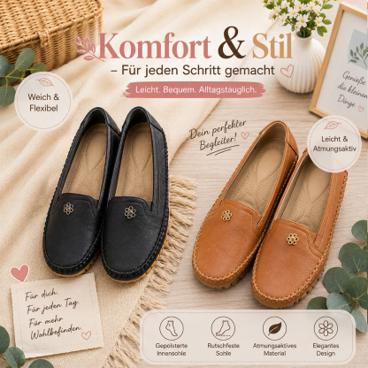 ✨Bestseller 2026🏆 Orthopädische Damen-Lederschuhe – Bequem, Leicht & Rutschfest- 𝐋𝐄𝐓𝐙𝐓𝐄𝐑 𝐓𝐀𝐆: 50% 𝐑𝐀𝐁𝐀𝐓𝐓