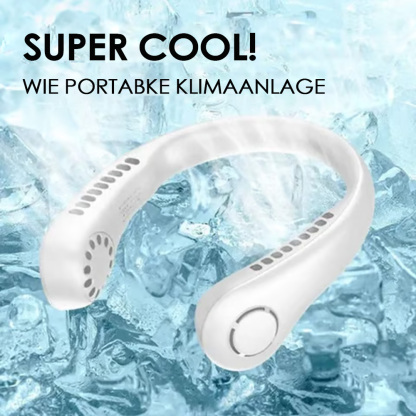🌬️ Letzter Tag – 80% Rabatt 🔥 🍃 Tragbarer blattloser Nackenventilator – Leise 360° Kühlung für Sommer, Reisen & Outdoor