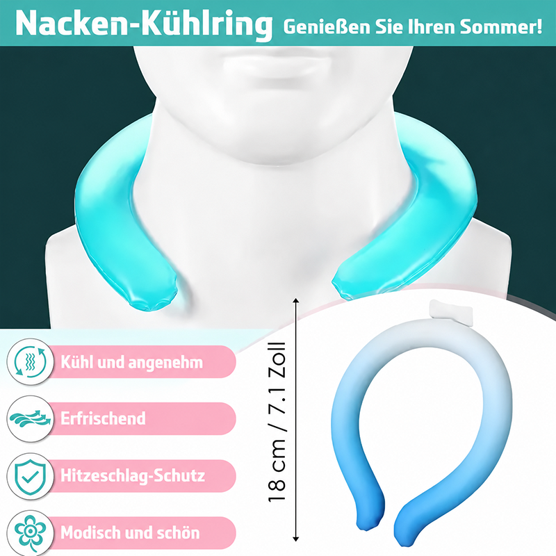 🇩🇪2026 Neuer wiederverwendbarer Kühl-Nackentube mit PCM-Kühlgel – tragbarer Ice-Cooler für sofortige Erfrischung im Sommer & Outdoor