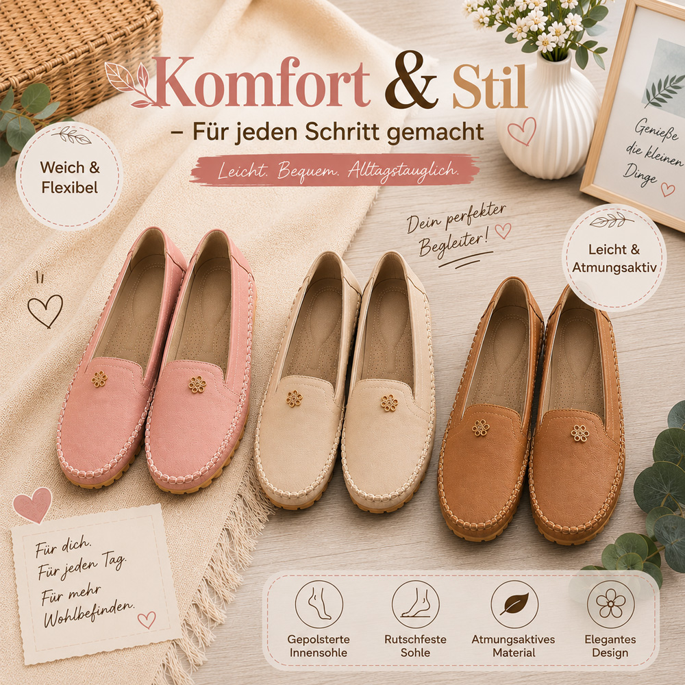 ✨Bestseller 2026🏆 Orthopädische Damen-Lederschuhe – Bequem, Leicht & Rutschfest- 𝐋𝐄𝐓𝐙𝐓𝐄𝐑 𝐓𝐀𝐆: 50% 𝐑𝐀𝐁𝐀𝐓𝐓