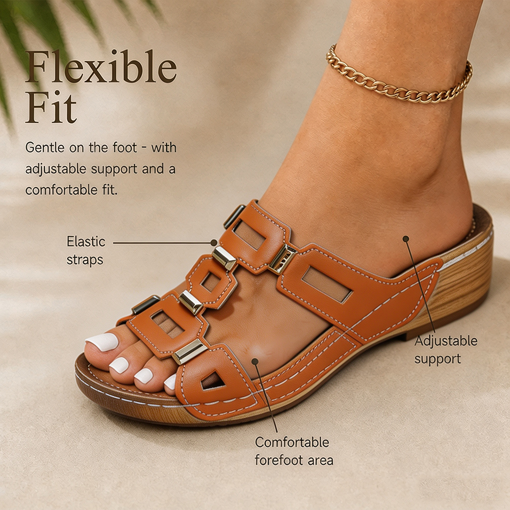 kostenlosen Versand（LETZTER TAG: 80 % RABATT）Damen-Keilsandalen mit Blumenstickerei und Lochmuster