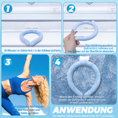🇩🇪2026 Neuer wiederverwendbarer Kühl-Nackentube mit PCM-Kühlgel – tragbarer Ice-Cooler für sofortige Erfrischung im Sommer & Outdoor