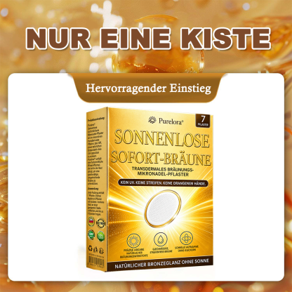 Offizieller Store | ☀️☀️ Purelora® Sofort-Bräunungs-Mikronadelpflaster ohne Sonne 🇩🇪 Nur 1× täglich anwenden | Sichtbar bronzene Bräune in nur 7 Tagen ✅ Kein UV • Kein Orangestich • Keine Streifen • Kein DHA • Kein Schmutz