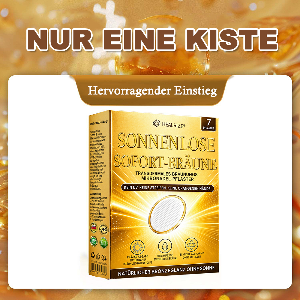 🇩🇪DE-Offizieller-Store | Healrize® Sofort-Bräunungs-Mikronadelpflaster ohne Sonne - Nur 1× täglich anwenden | Sichtbar bronzene Bräune in nur 7 Tagen ✅ Kein UV • Kein Orangestich • Keine Streifen • Kein DHA • Kein Schmutz