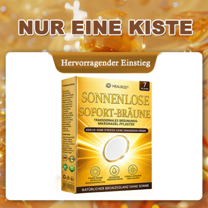 🇩🇪DE-Offizieller-Store | Healrize® Sofort-Bräunungs-Mikronadelpflaster ohne Sonne - Nur 1× täglich anwenden | Sichtbar bronzene Bräune in nur 7 Tagen ✅ Kein UV • Kein Orangestich • Keine Streifen • Kein DHA • Kein Schmutz