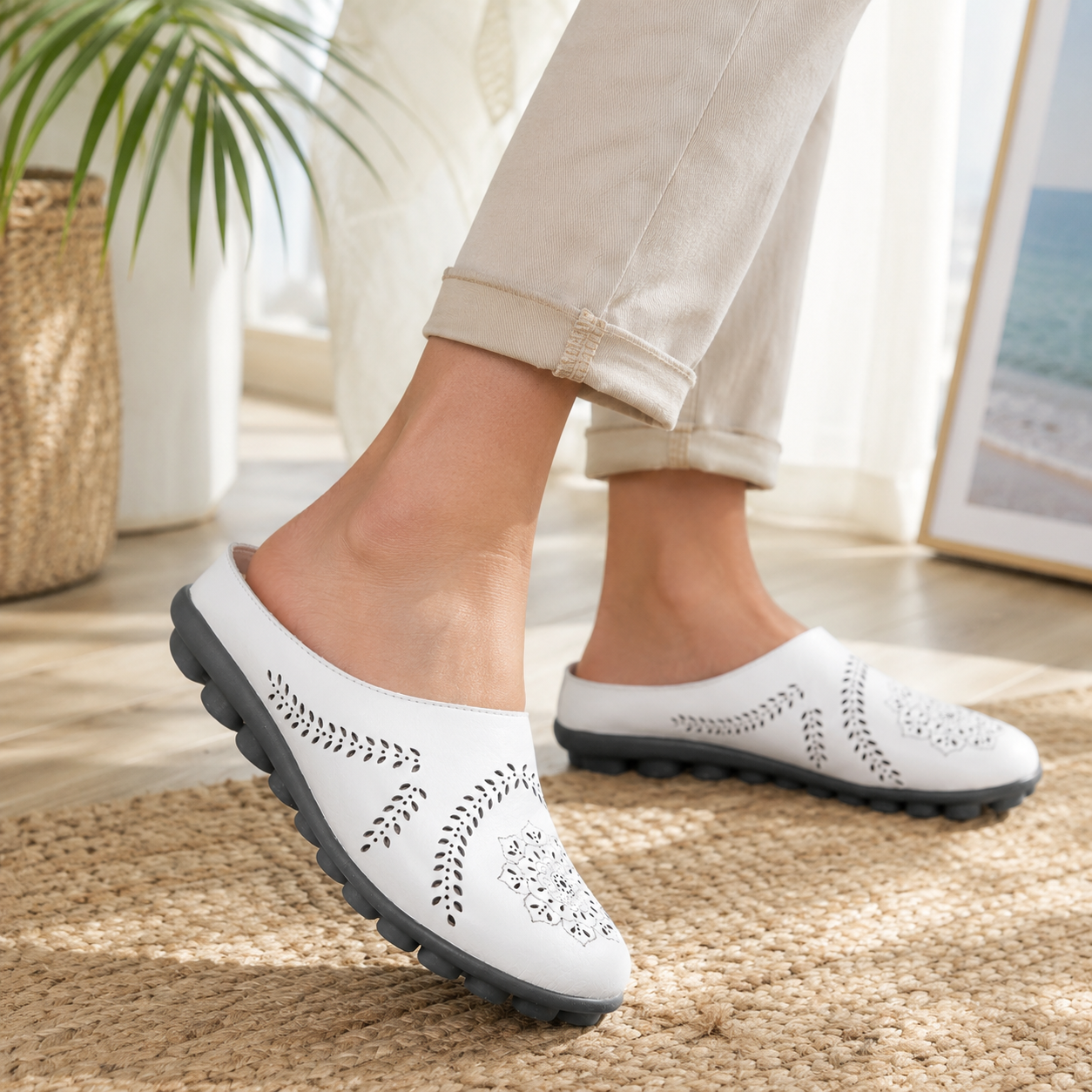 🏆 LETZTER TAG SALE – 80 % RABATT-Casual Stride Harmony – Atmungsaktive Komfort-Pantoletten für Damen