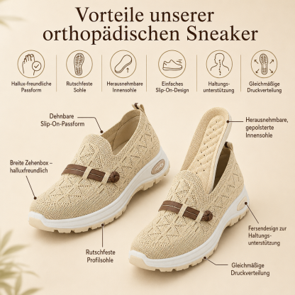 👟 𝐋𝐄𝐓𝐙𝐓𝐄𝐑 𝐓𝐀𝐆: 𝟖𝟎 % 𝐑𝐀𝐁𝐀𝐓𝐓👟Damen Orthopädische Slip-On-Schuhe – Leichte, atmungsaktive und rutschfeste Walking-Schuhe