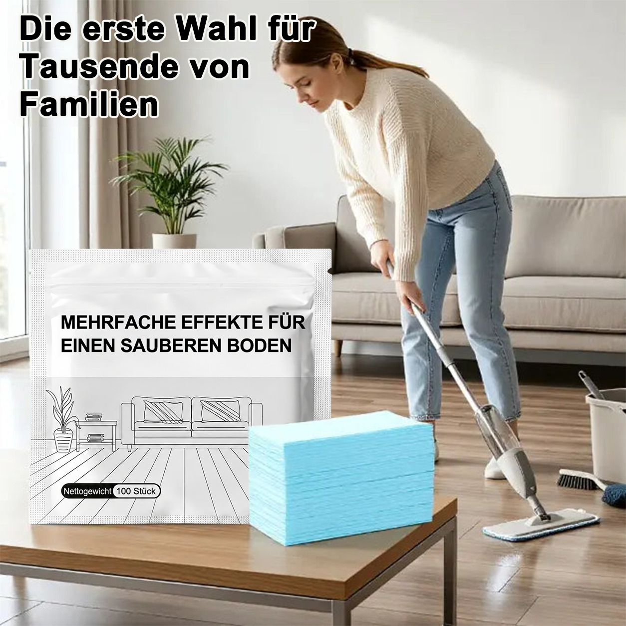 👑 Antibakterieller Mehrflächenreiniger für Hartholz, Fliesen & Laminat - ⏰LETZTER TAG: 80 % RABATT