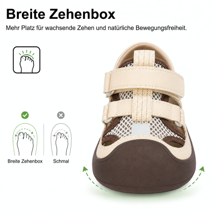 🔥 Barefoot Children's Closed Toe Breathable Summer Shoes with Scratch, Wide Toe and Zero Drop Sandals