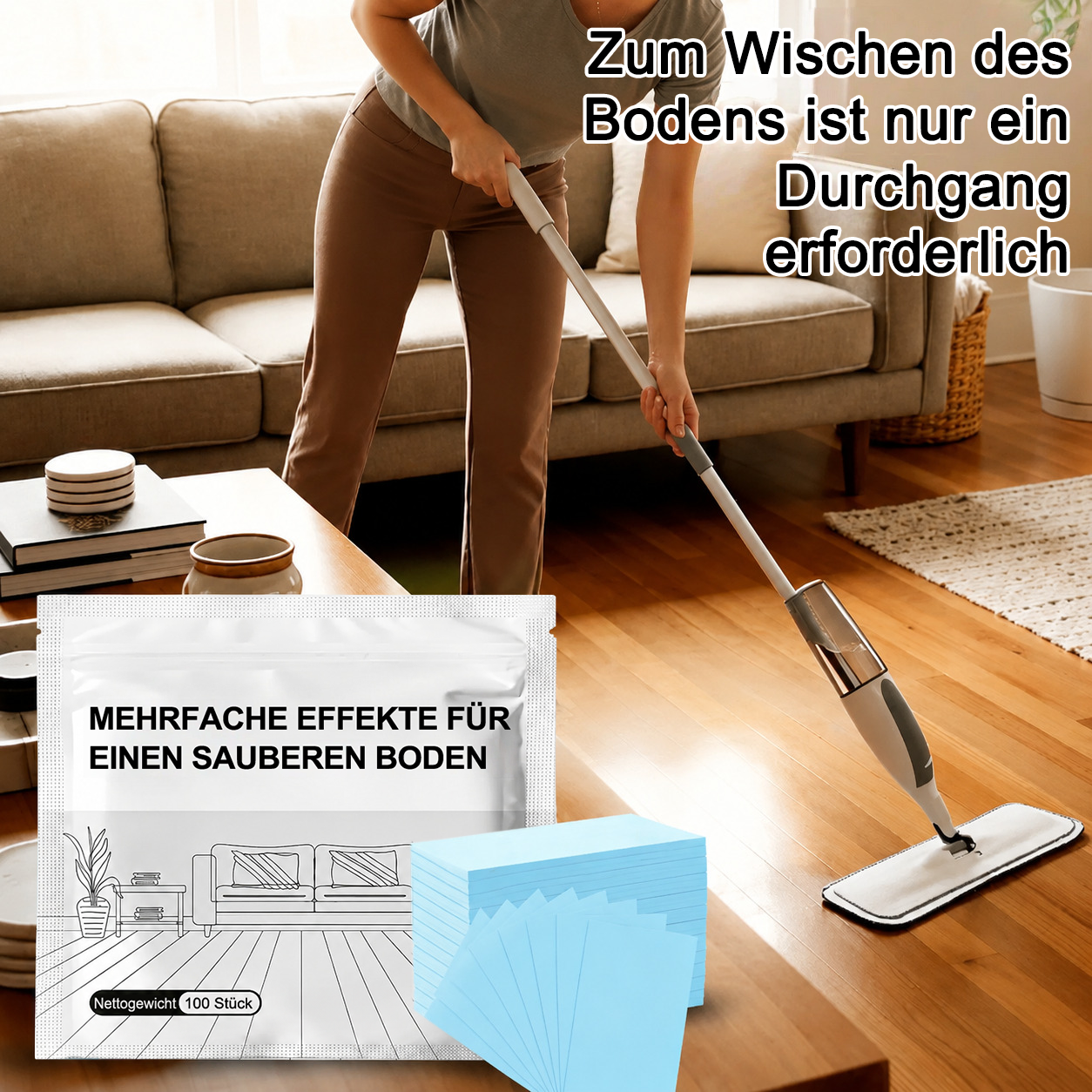 👑 Antibakterieller Mehrflächenreiniger für Hartholz, Fliesen & Laminat - ⏰LETZTER TAG: 80 % RABATT