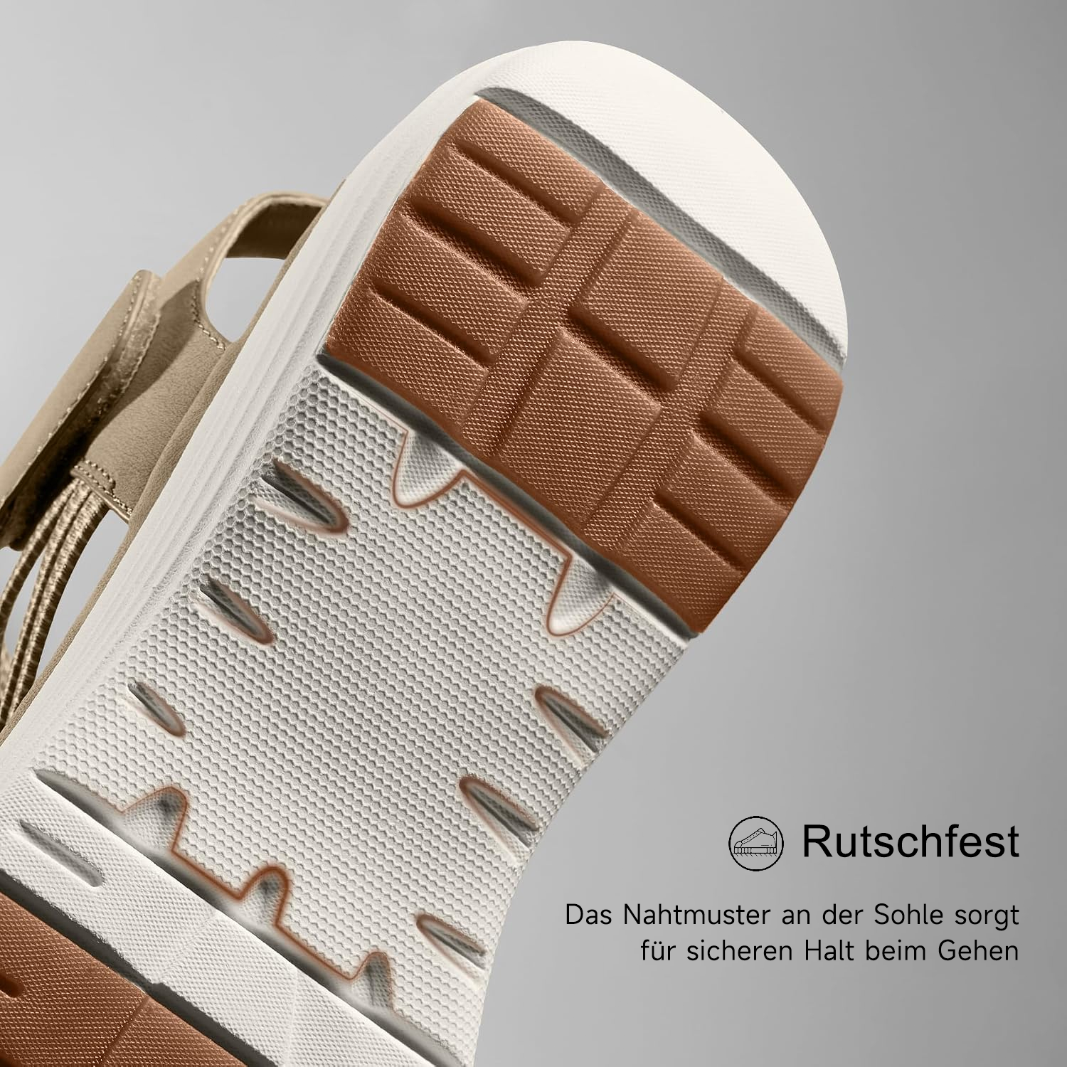 ⚡BQODQO® Bequeme Damen-Walking-Sandalen | 💖Elastischer Riemen • Leicht & rutschfest • Ideal für Sommer, Reise & Alltag