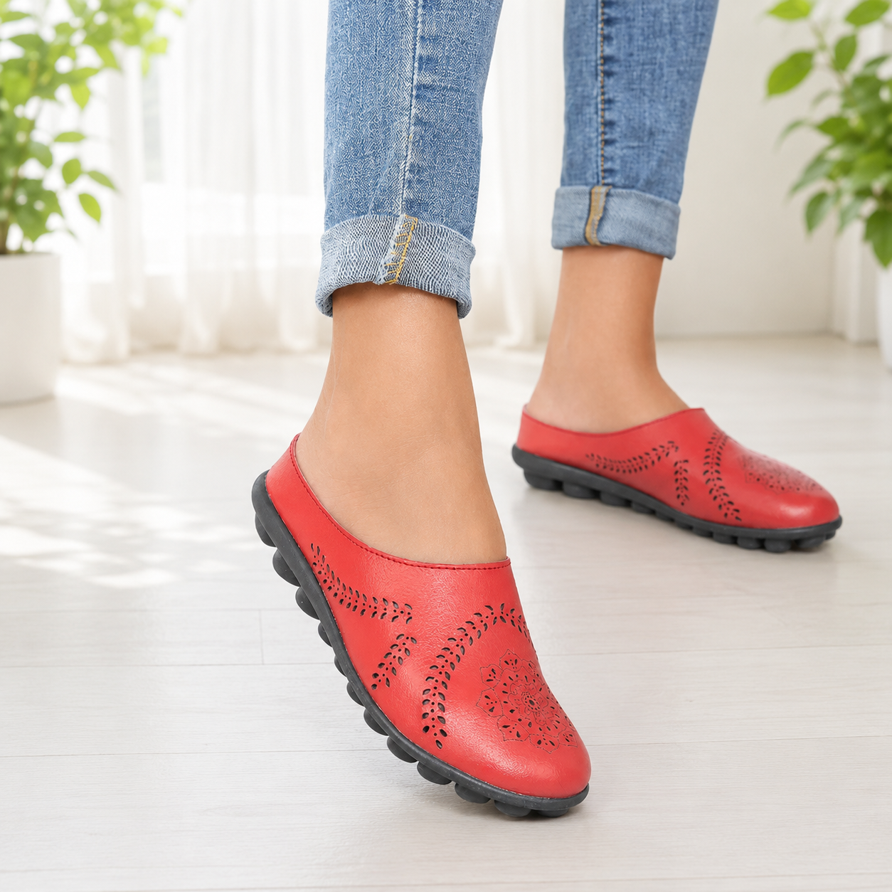 🏆 LETZTER TAG SALE – 80 % RABATT-Casual Stride Harmony – Atmungsaktive Komfort-Pantoletten für Damen