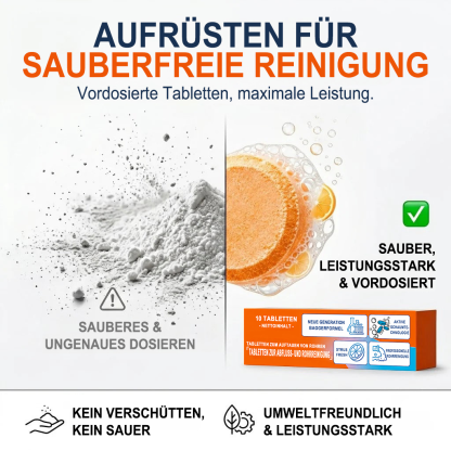 🏰Schäumende Abflussreiniger-Tabletten — Aktivsauerstoff | Entfernt Abflussablagerungen & Schädlinge | Ohne Bleichmittel, ohne Lauge, rohrschonend