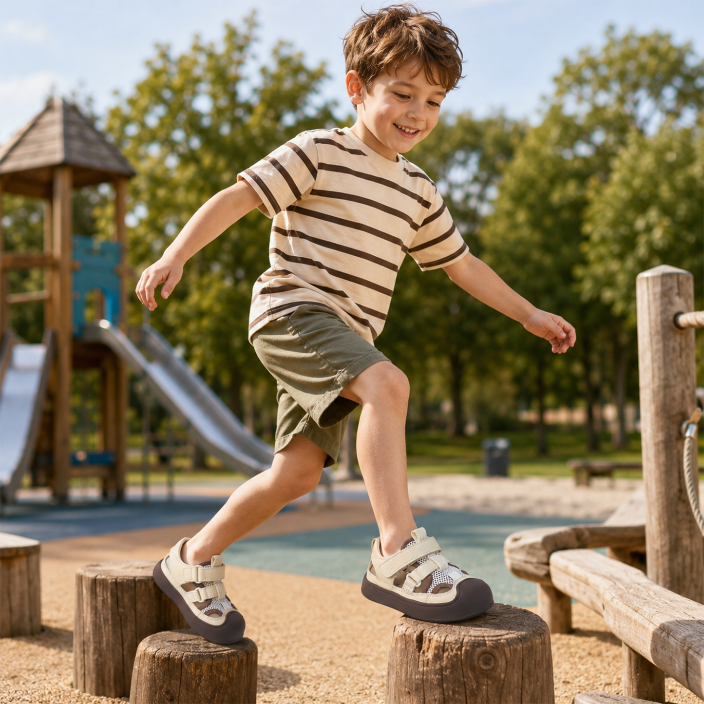 🔥 Barefoot Children's Closed Toe Breathable Summer Shoes with Scratch, Wide Toe and Zero Drop Sandals