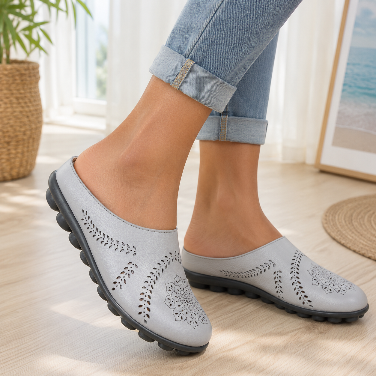 🏆 LETZTER TAG SALE – 80 % RABATT-Casual Stride Harmony – Atmungsaktive Komfort-Pantoletten für Damen