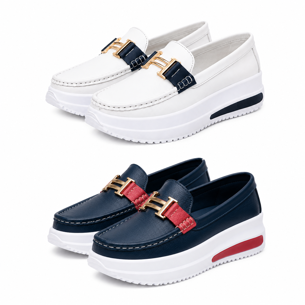🏆 𝐋𝐄𝐓𝐙𝐓𝐄𝐑 𝐓𝐀𝐆: 𝟖𝟎 % 𝐑𝐀𝐁𝐀𝐓𝐓 🏆 Damen Loafer-Sneaker mit Plateausohle – Bequeme Slip-on Schuhe für Alltag, Büro & Freizeit