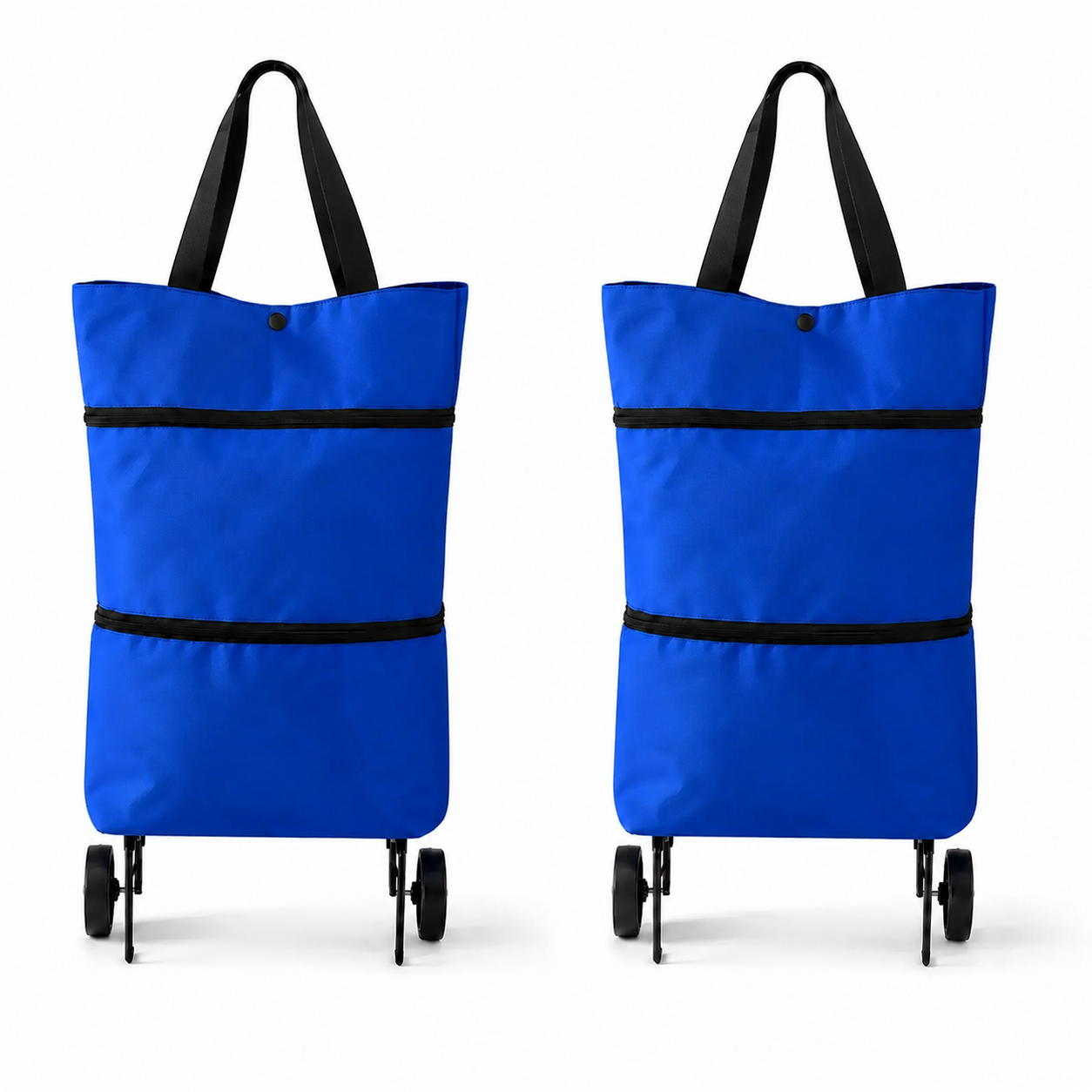 🛒Faltbarer Einkaufstrolley – Praktische Einkaufstasche mit Rollen für den täglichen Einkauf