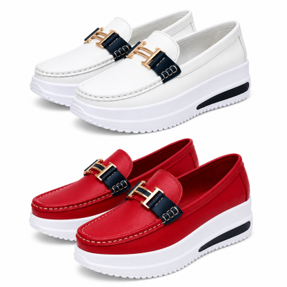 🏆 𝐋𝐄𝐓𝐙𝐓𝐄𝐑 𝐓𝐀𝐆: 𝟖𝟎 % 𝐑𝐀𝐁𝐀𝐓𝐓 🏆 Damen Loafer-Sneaker mit Plateausohle – Bequeme Slip-on Schuhe für Alltag, Büro & Freizeit
