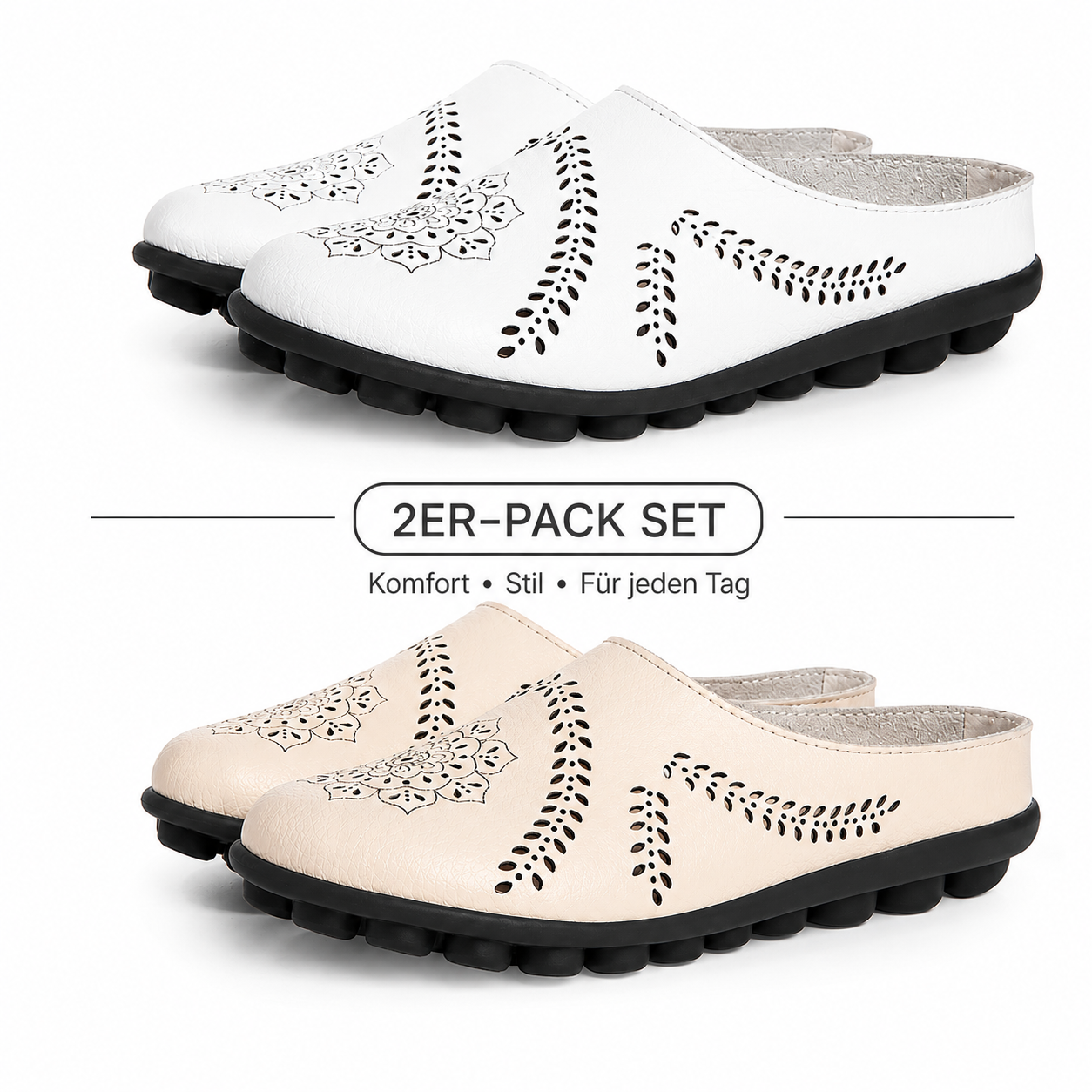 ✨ LETZTER TAG SALE – 80 % RABATT-Casual Stride Harmony – Atmungsaktive Komfort-Pantoletten für Damen