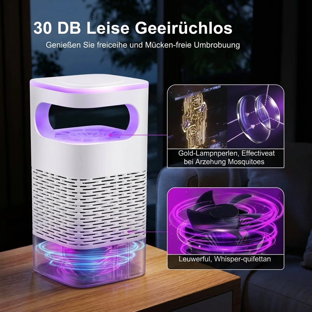 🔦 ⚡Leise Insektenfalle – gegen Mücken, Fruchtfliegen und Motten 🦟