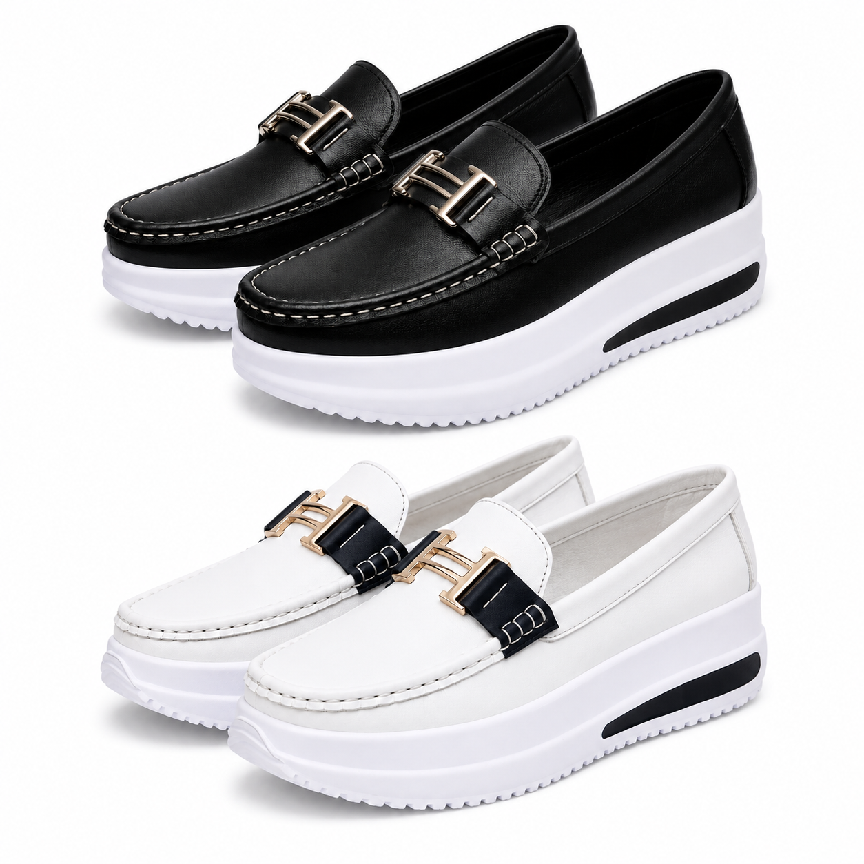 🏆 𝐋𝐄𝐓𝐙𝐓𝐄𝐑 𝐓𝐀𝐆: 𝟖𝟎 % 𝐑𝐀𝐁𝐀𝐓𝐓 🏆 Damen Loafer-Sneaker mit Plateausohle – Bequeme Slip-on Schuhe für Alltag, Büro & Freizeit