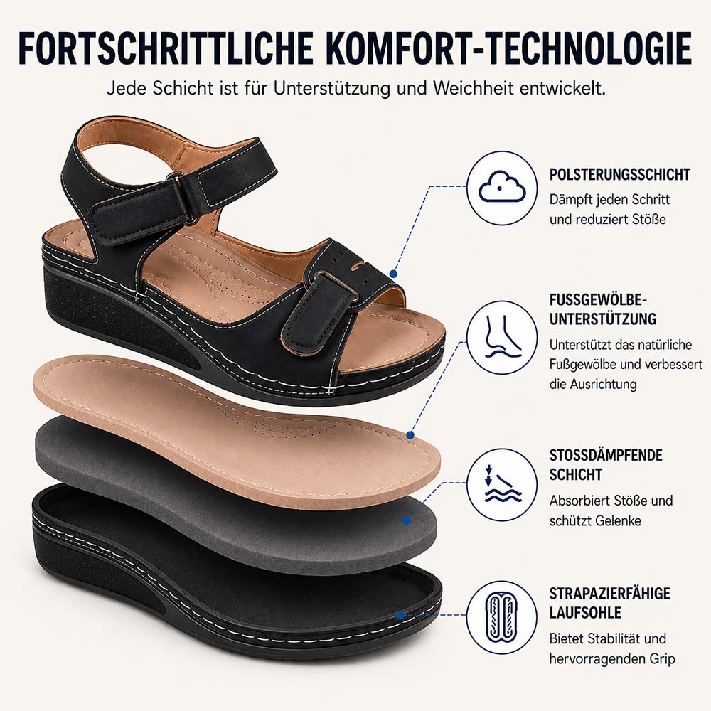 ⚡🇩🇪 Bestseller 2026 – Die beliebtesten ultra-bequemen und verstellbaren Sandalen mit Fußgewölbestütze für Damen 